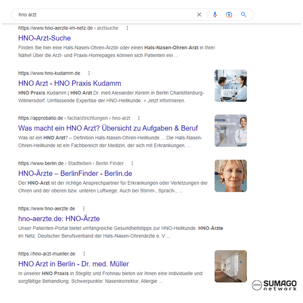 SEO für HNO Ärzte | SUMAGO network