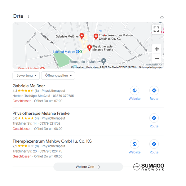 Mehr Leads für Physiotherapeuten | SUMAGO network