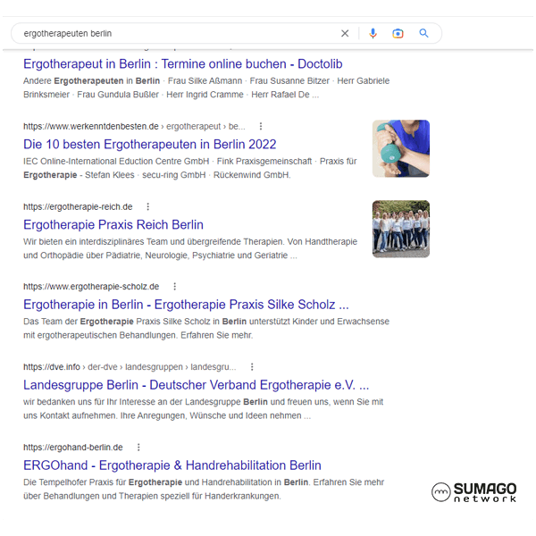 SEO für Ergotherapeuten | SUMAGO network