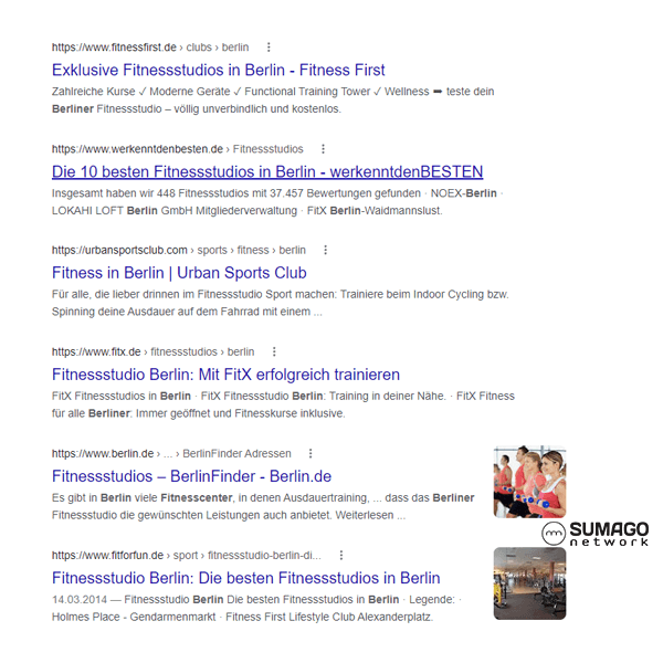 SEO für Fitnesscenter | SUMAGO network