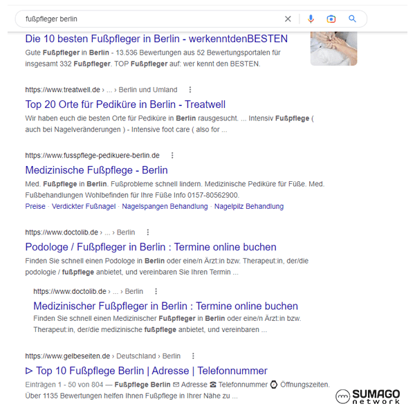 SEO für Fußpfleger/in | SUMAGO network