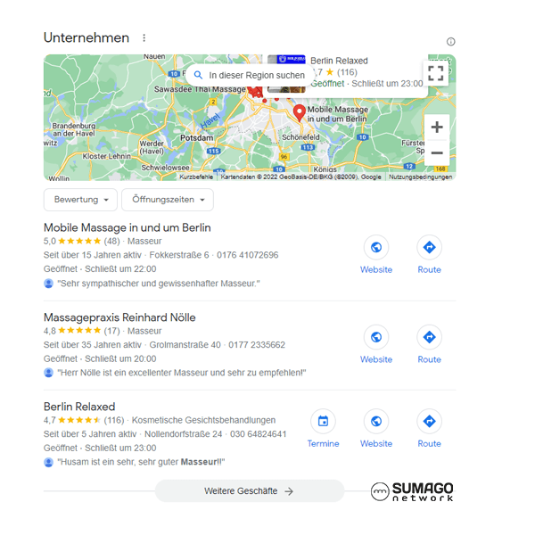 Mehr Leads für Masseure/in | SUMAGO network