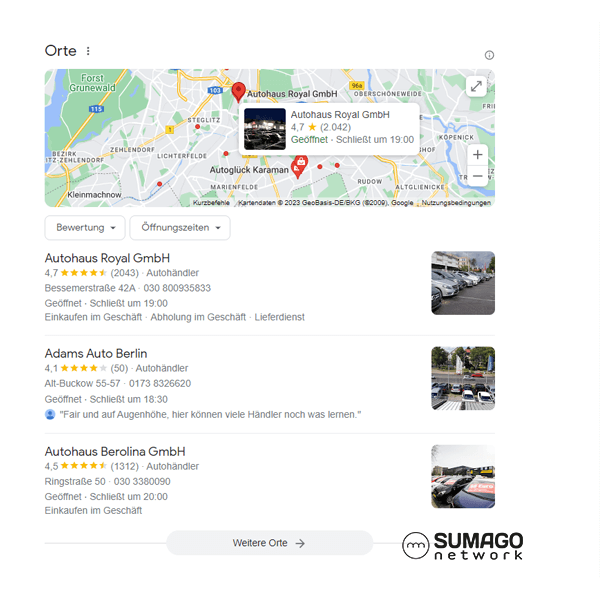 Neue Kunden für Autohändler | SUMAGO network