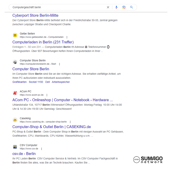 SEO für Computergeschäfte | SUMAGO network