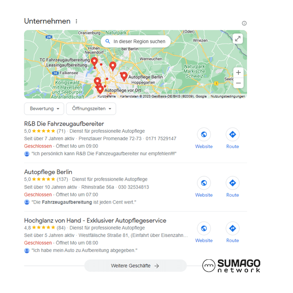 Neue Kunden für Fahrzeugaufbereiter | SUMAGO network