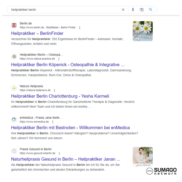 SEO für Heilpraktiker | SUMAGO network