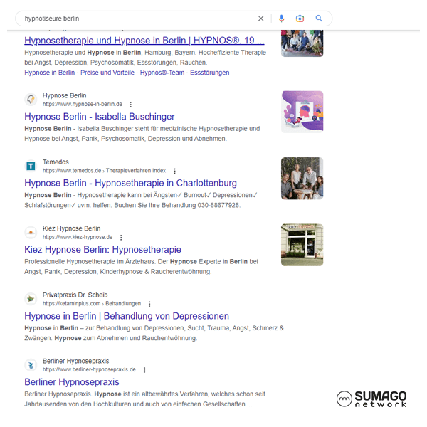 SEO für Hypnotiseure | SUMAGO network