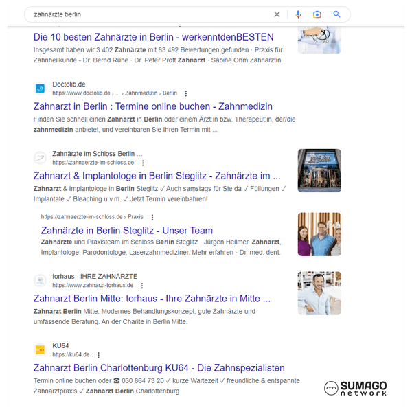 SEO für Zahnärzte | SUMAGO network