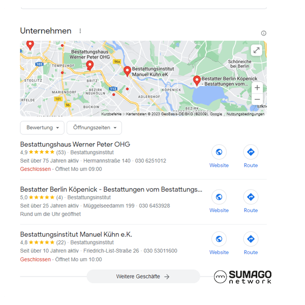 Neue Kunden für Bestattungsinstitute | SUMAGO network