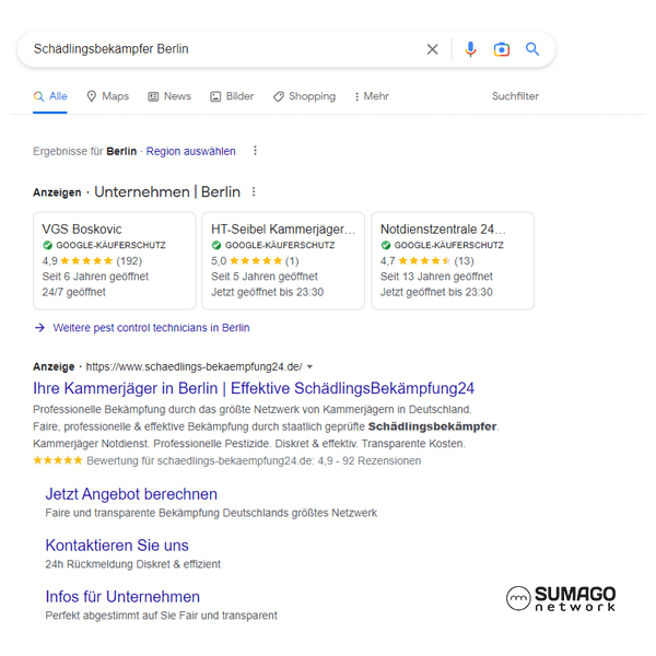 Mehr Kunden für Schädlingsbekämpfer | SUMAGO network