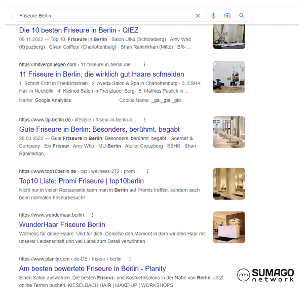 SEO für Friseure | SUMAGO network