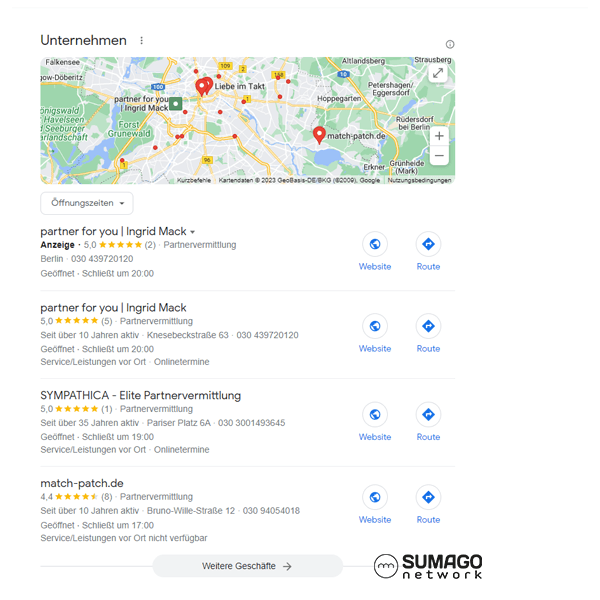 Neue Kunden für Partnervermittlungen | SUMAGO network
