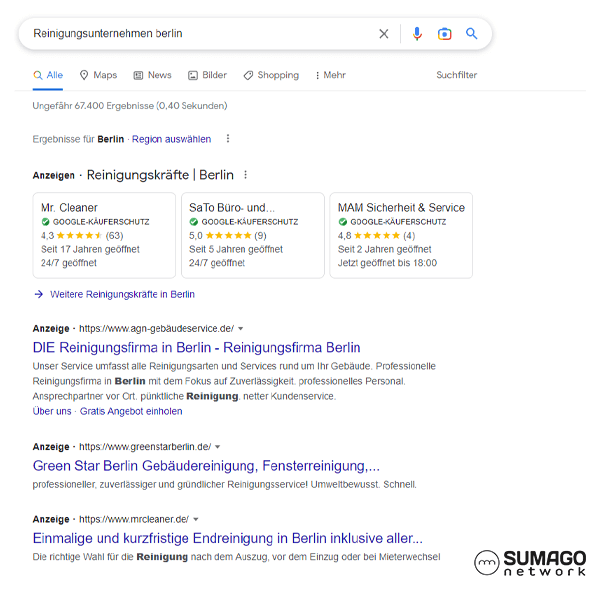 Mehr Kunden für Reinigungsunternehmen | SUMAGO network