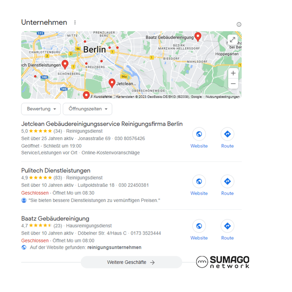 Neue Kunden für Reinigungsunternehmen | SUMAGO network