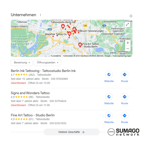 Neue Kunden für Tatoo-Studios | SUMAGO network