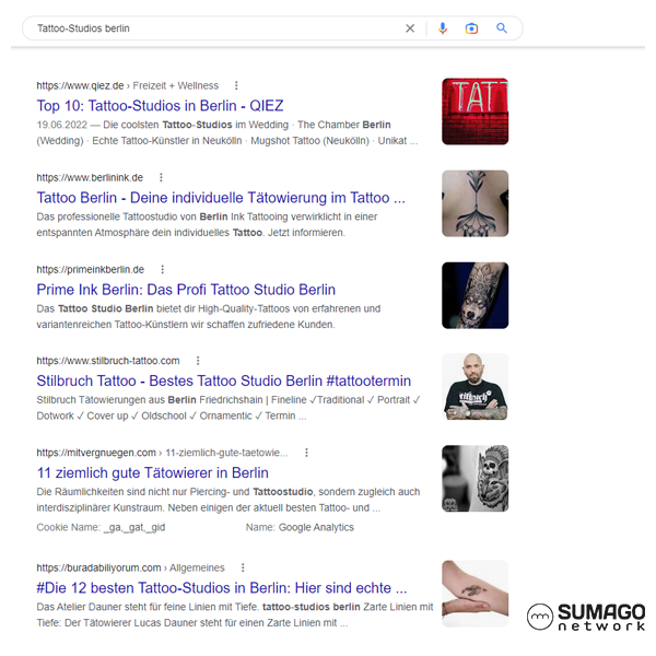 SEO für Tattoo-Studios | SUMAGO network