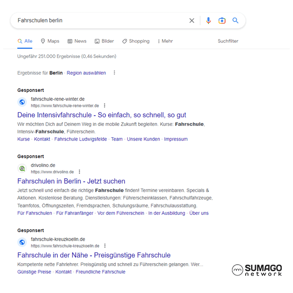 Mehr Kunden für Fahrschulen | SUMAGO network