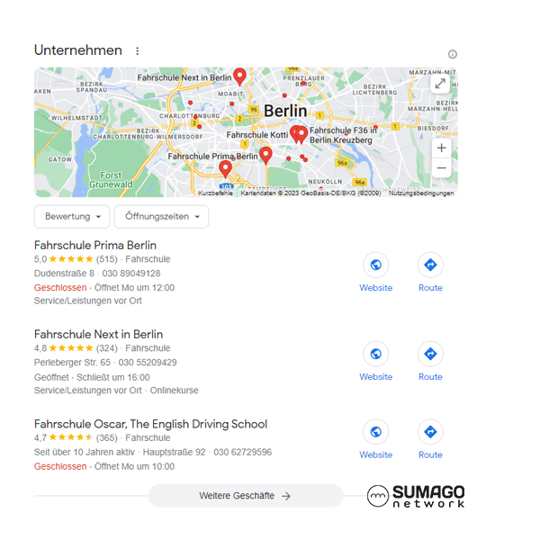 Neue Kunden für Fahrschulen | SUMAGO network