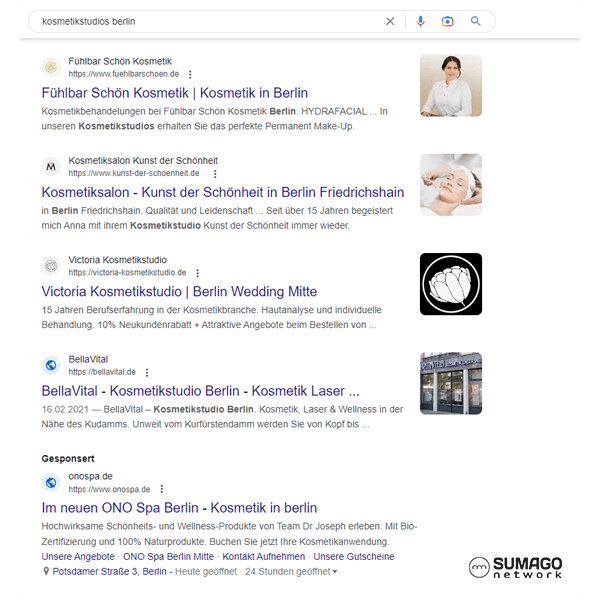 SEO für Kosmetikstudios | SUMAGO network