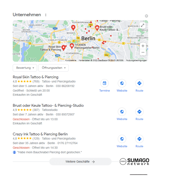 Neue Kunden für Piercingsstudios | SUMAGO network