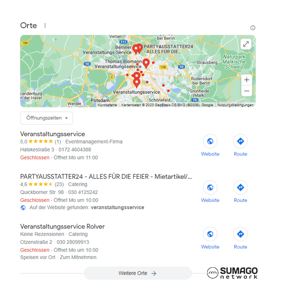 Neue Kunden für Veranstaltungsservices | SUMAGO network